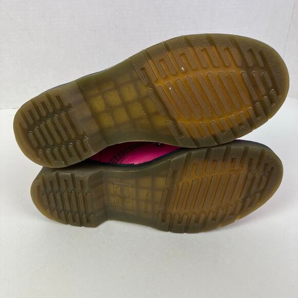 Dr Martens Wmns Sz 9 1460W Bubblegum Pink Patent Lether 8-eye Lace-up Boots - Picture 15 of 16